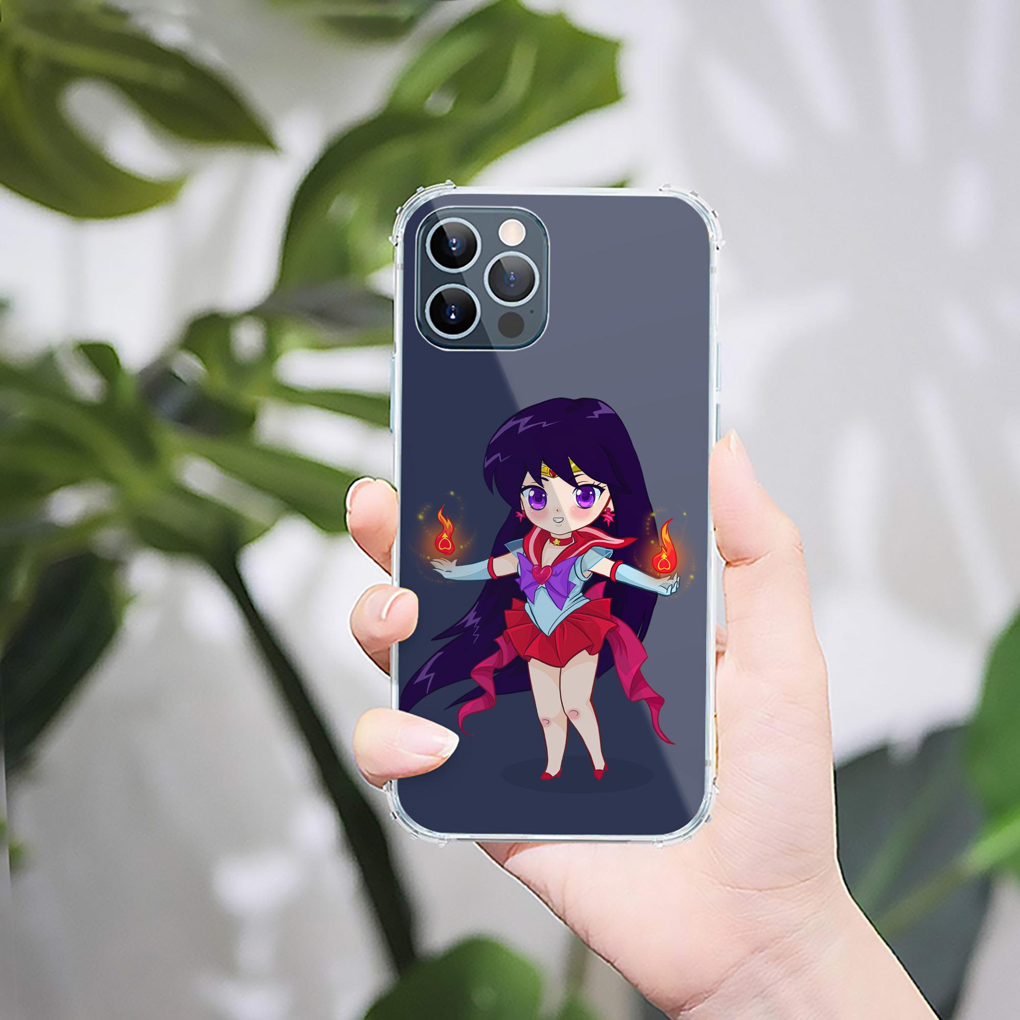 （画像用） 美少女戦士セーラームーン 火野レイ ひの レイ Sailor Moon Hino Rei （セーラーマーズ,Sailor Mars） 【iPhone 12シリーズ対応】透明スマホケース（クリアソフトケース）